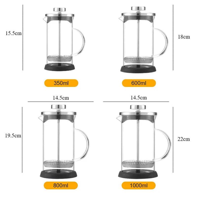 Glass French Press Coffee Pot - Maarufu