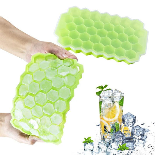 Silicone Ice Cube Mold Large-Capacity Ice Maker with Lids - Maarufu