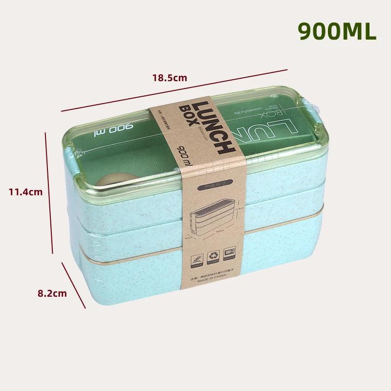 Compact Wheat Straw Lunch Box - Maarufu