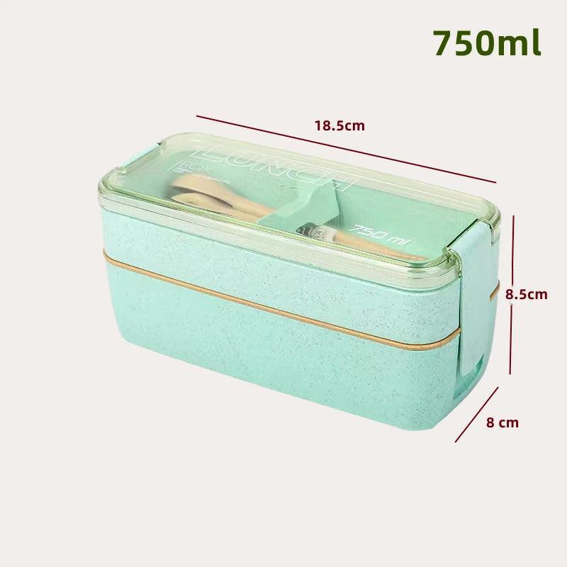 Compact Wheat Straw Lunch Box - Maarufu