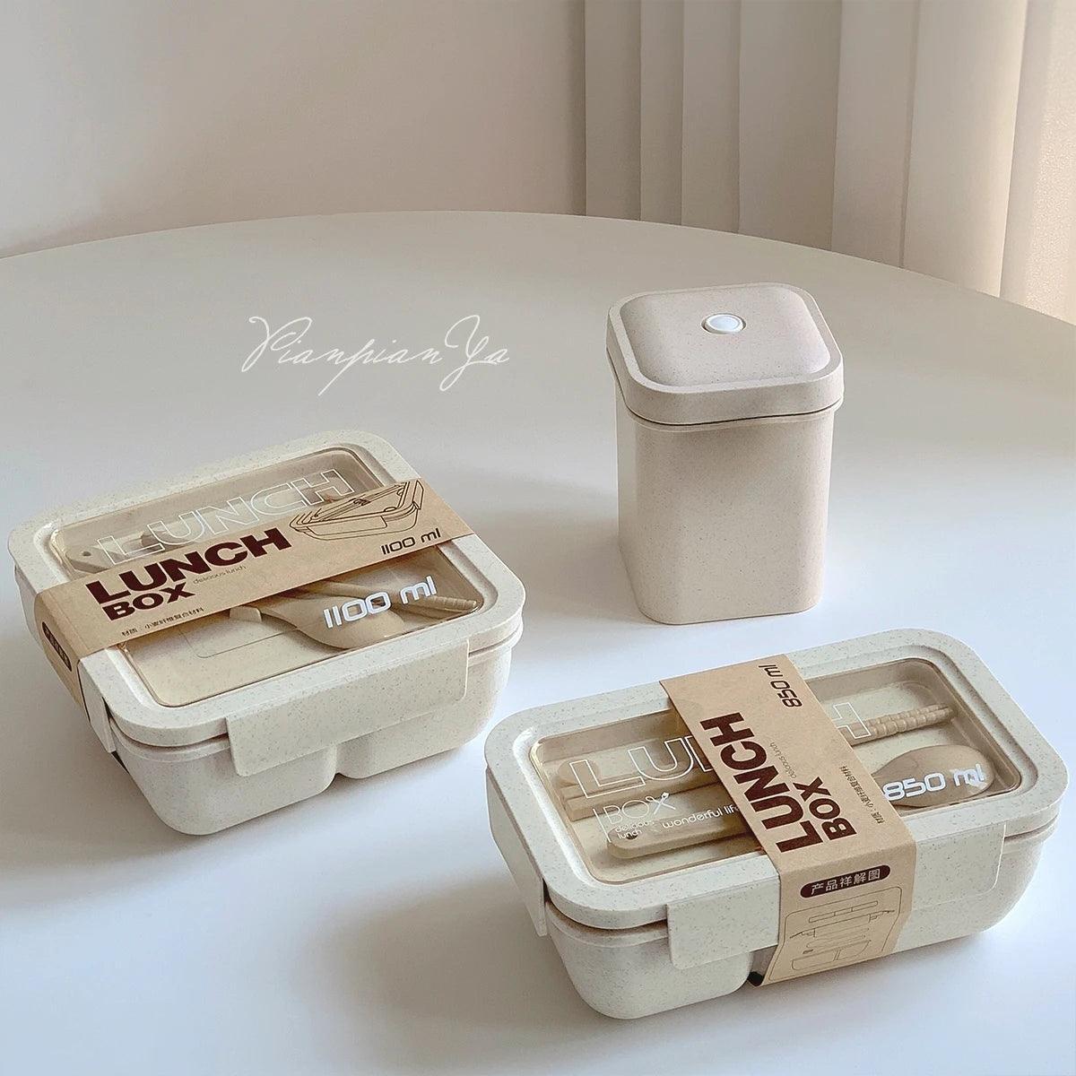 Compact Wheat Straw Lunch Box - Maarufu