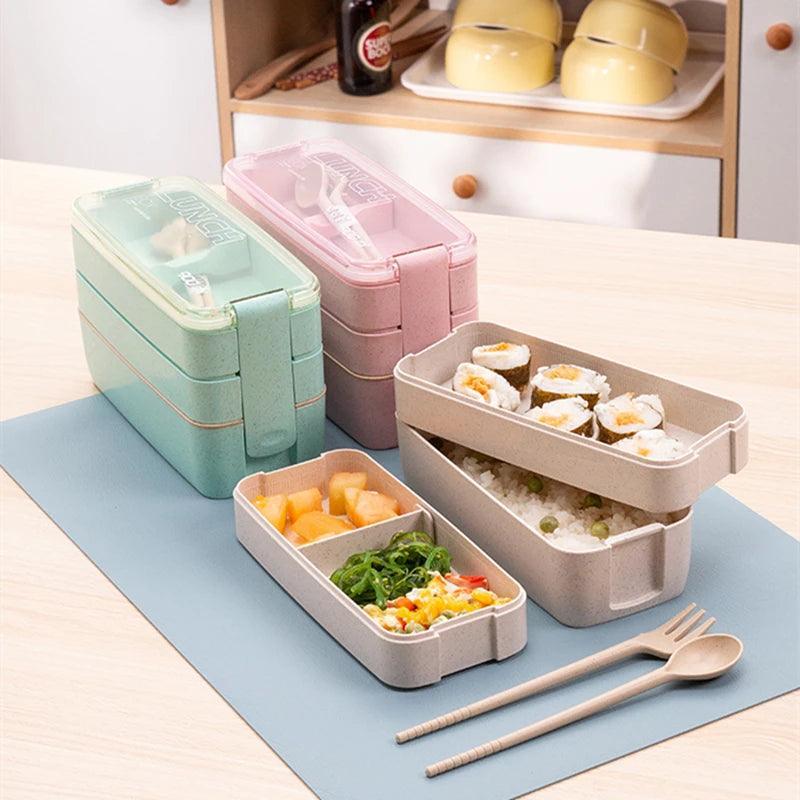 Compact Wheat Straw Lunch Box - Maarufu