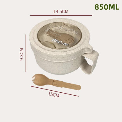 Compact Wheat Straw Lunch Box - Maarufu