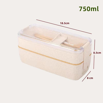 Compact Wheat Straw Lunch Box - Maarufu