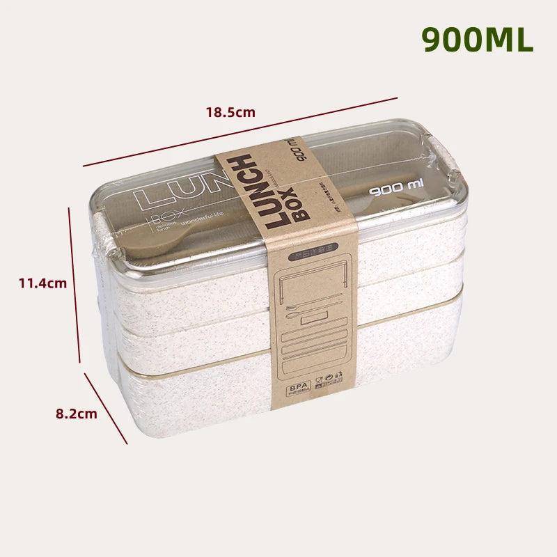 Compact Wheat Straw Lunch Box - Maarufu